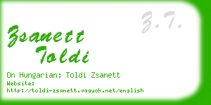 zsanett toldi business card